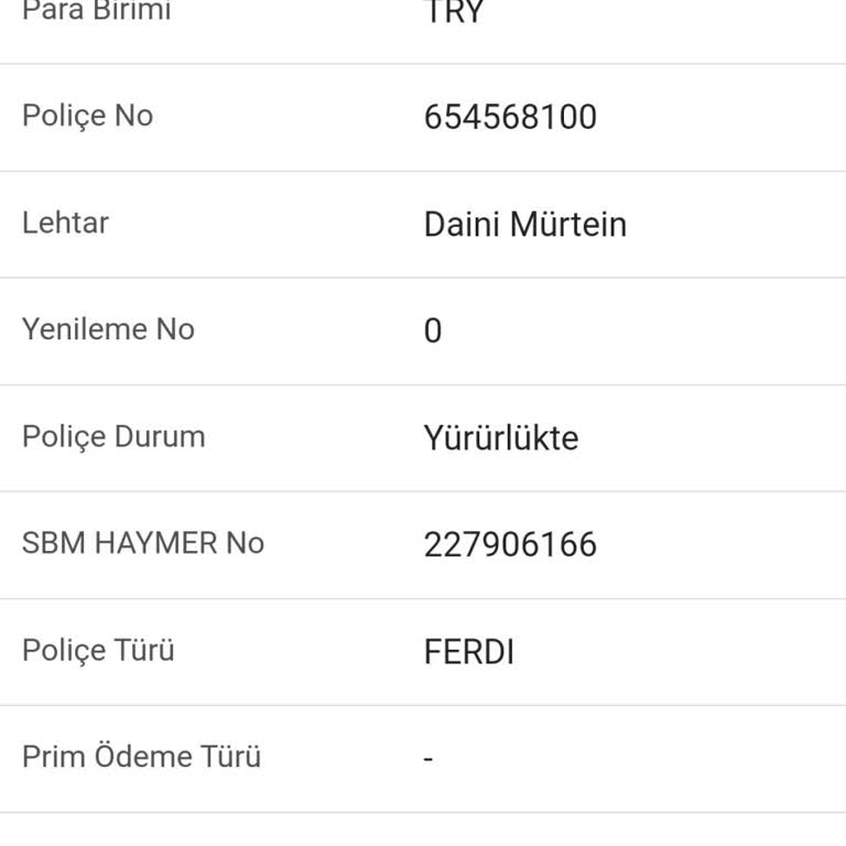 Türkiye Hayat Emeklilik Hayat Sigorta Tutar İadesi
