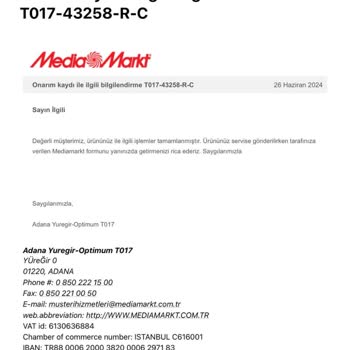 Media Markt Garantili Ürün Ve Sonrası