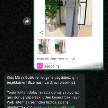 Kids Miray Butik Üslup Problemli Sorunu