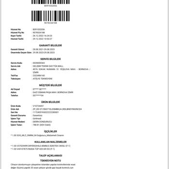 Vestel Windsor Derin Dondurucu 6 Kez Arızalandı Değiştirilmiyor