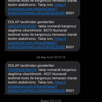 Sürat Kargom Teslim Edilmedi