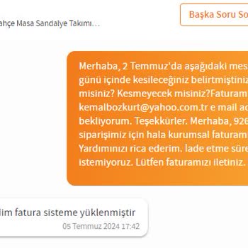 Trendyol & Uygun Global Kurumsal Fatura Problemi