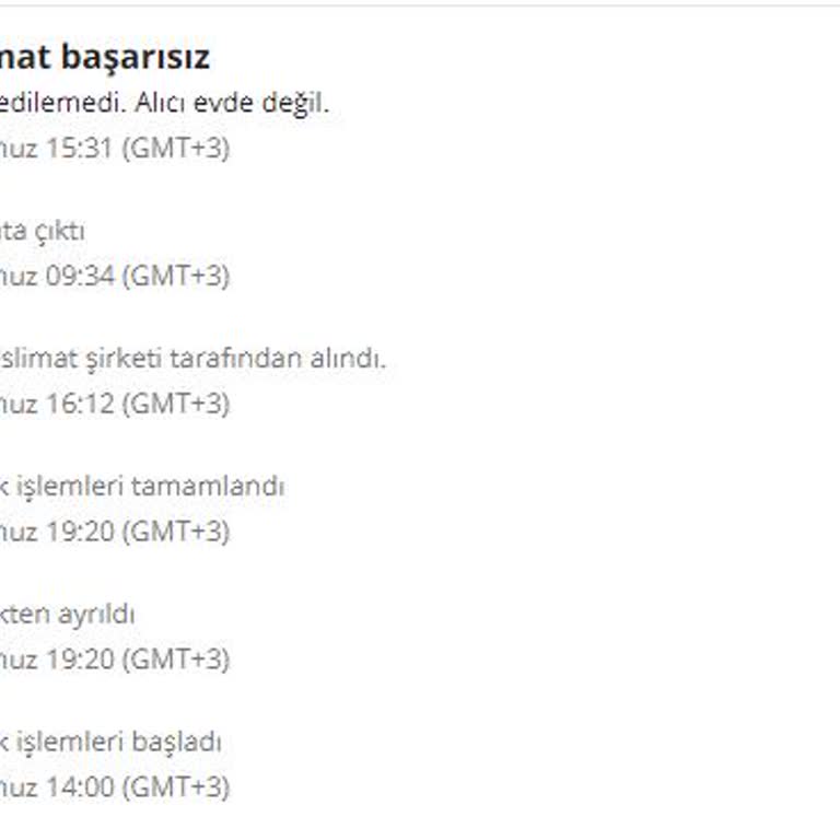 Turpex PTT PTT Kargo Yurt Dışı Gönderilerimi Getirmiyor