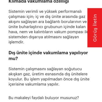 Arçelik Vakumsuz Klima Montajı