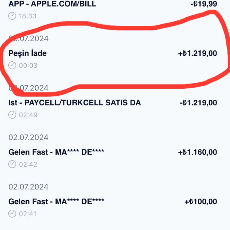 Paycell Kart Peşin İade Tutarının Karta Yansıtılmaması!