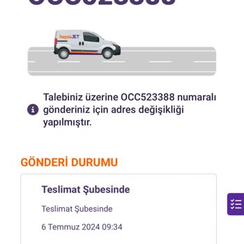 Hepsijet Kargo Teslimi Müşteri Hizmetleri Adres Değişimi