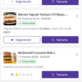 Getir Yemek Sipariş