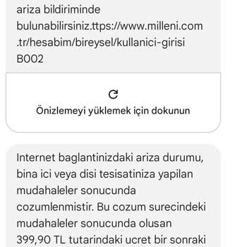 Türk Telekom Altyapı Çalışması Sonrası 399 TL Teknik Destek Ücreti