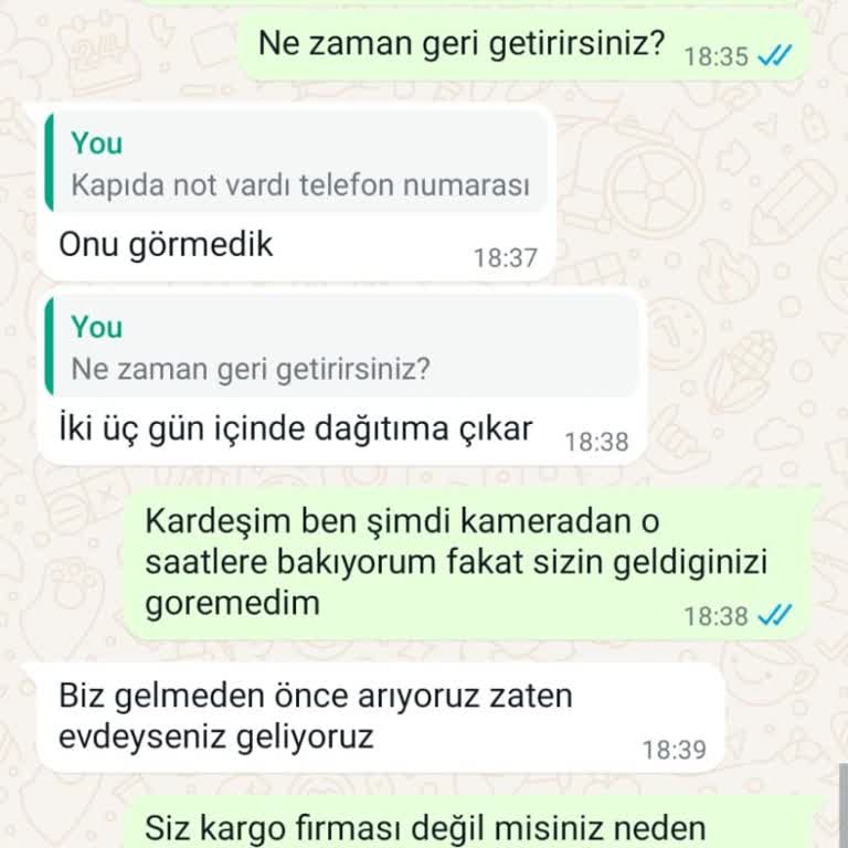 Horoz Lojistik Personeli Görevini Yapmıyor