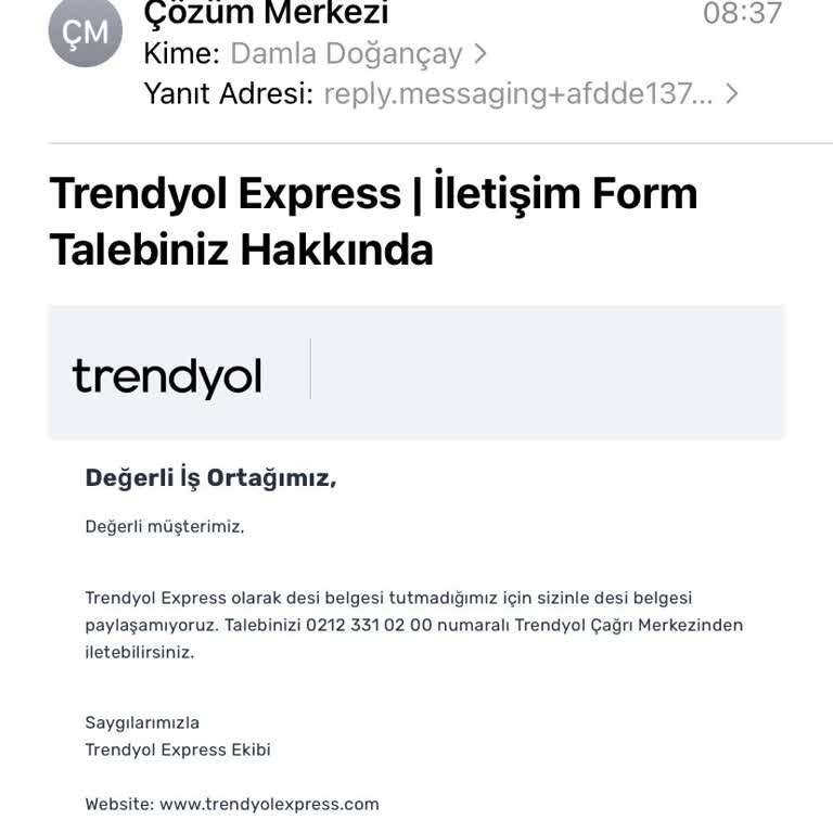 Trendyolmilla İade Talebi Mağduriyeti