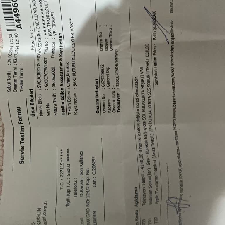 Apple AirPods Pro Sol Kulaklık Hışırtı Sorunu Ve Yüksek Onarım Ücreti