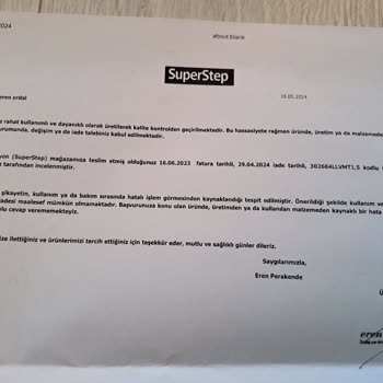 SuperStep Firmasından Aldığım Sketchers Ayakkabı Açılma Ve Yıpranma