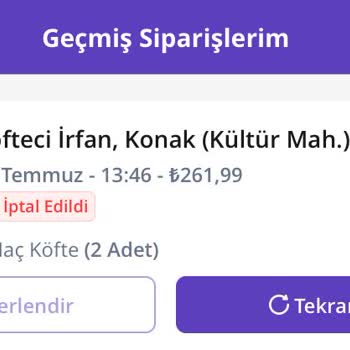 Getir İptal Edilen Ve Alınmayan Bir Siparişin Parasının İade Edilmemesi