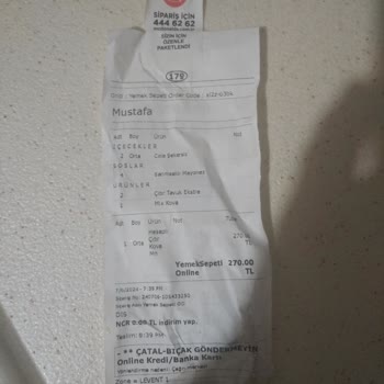 Yemek Sepeti Siparişim Çok Kötü Halde Geldi