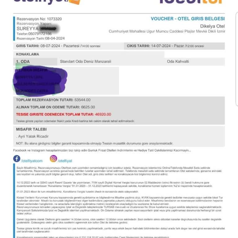 İdeal Tur İle Yaşadığımız Tatil Rezervasyonu Sorunu