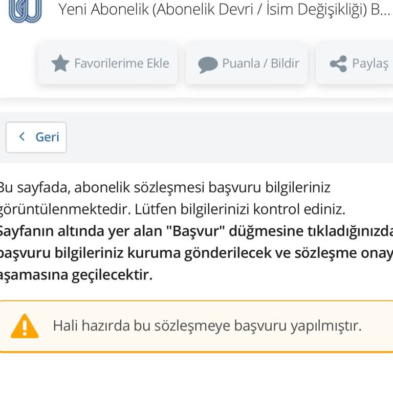 İSKİ Abonelik Başvuru Yapamıyorum
