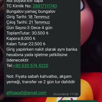 Karadeniz Balayı Turları Para İadesi İstiyorum