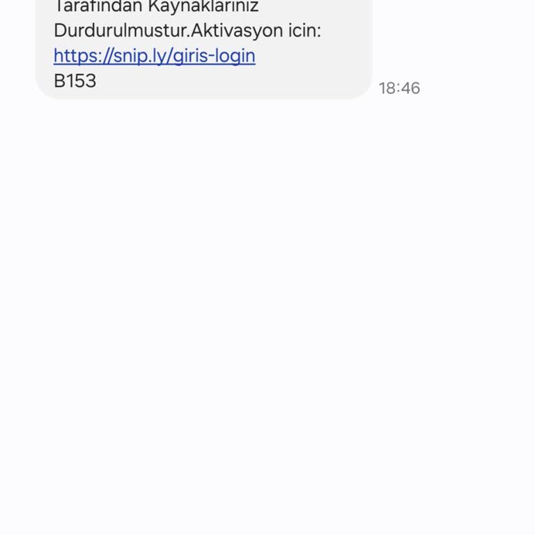 Gezegenkıt (SMS) Kullanıcısı MASAK Tarafından Kaynaklarınız Durdurulmuştur Mesajı