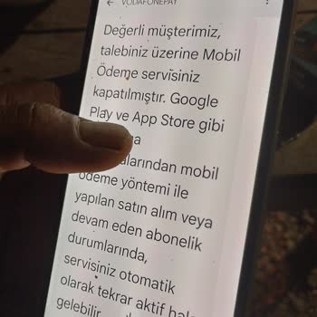 Vodafone Bilgim Dahili Dışında Yapılan Bir İşlem