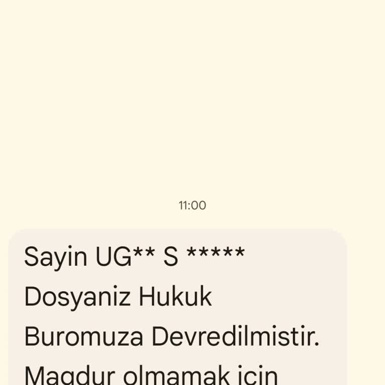T.SUNBUL HUKUK (SMS) Hukuk Bürosu Adına Gelen Sahte Mesajlar
