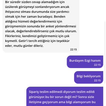 Getir Büyük Sipariş Teslim Edilmediği Halde Edildi Notu Düşüldü