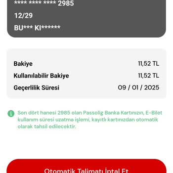 Passolig Para Hesabıma Geçmedi