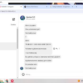 Qortex_tr (Instagram) Paramı Geri İstiyorum