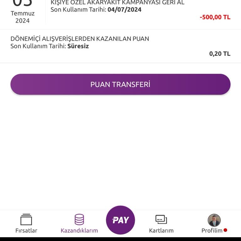 Yapı Kredi Bankası Word Puanlarım Silindi.