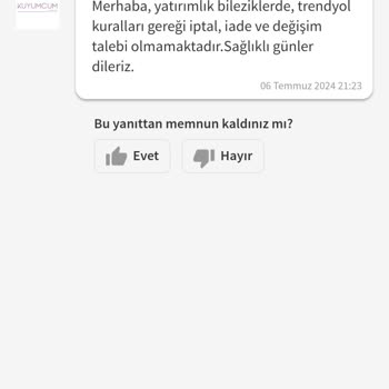 Trendyol Altın İade Almıyor