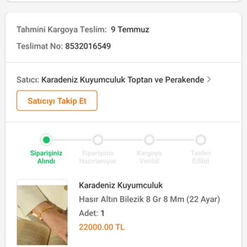 Trendyol Altın İade Almıyor