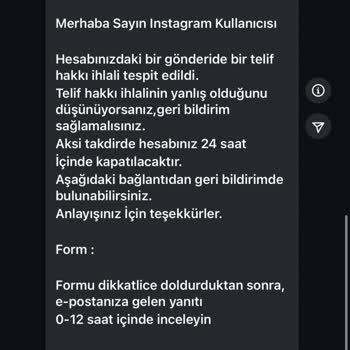 Instagram Telif İhlali