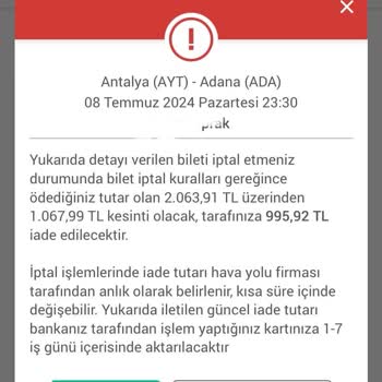 Obilet Uçak Bileti İptal Güvencesi Paketim Devre Dışı Bırakıldı.