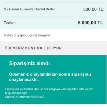 Sahibinden Param Güvende Uygulamasında Şikayetçiyim