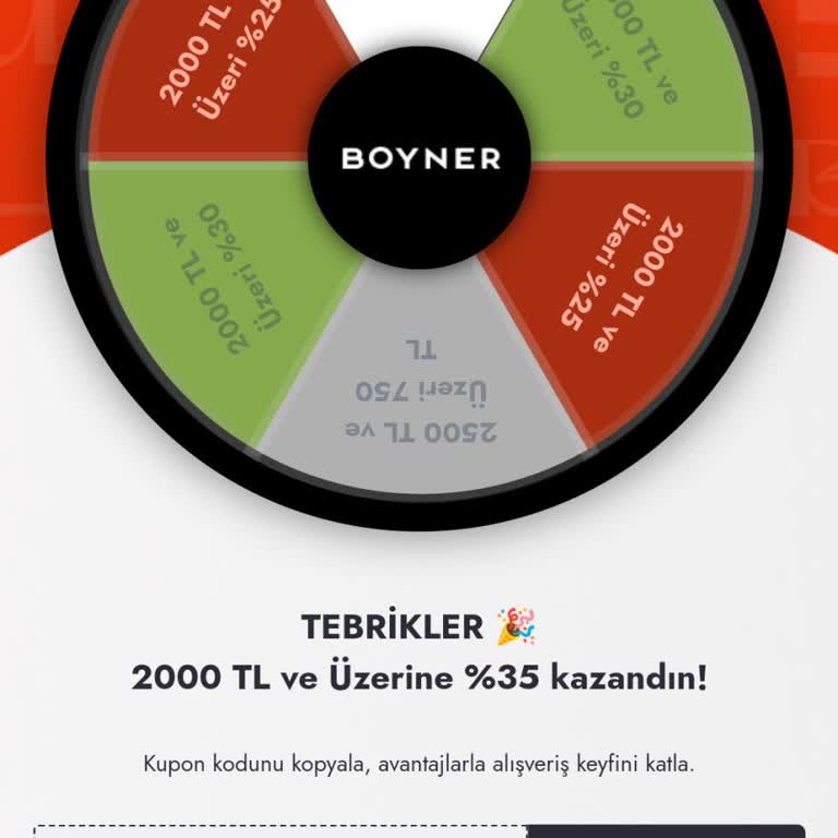 Boyner Com. İndirim Çarkı Kodu Sorunu