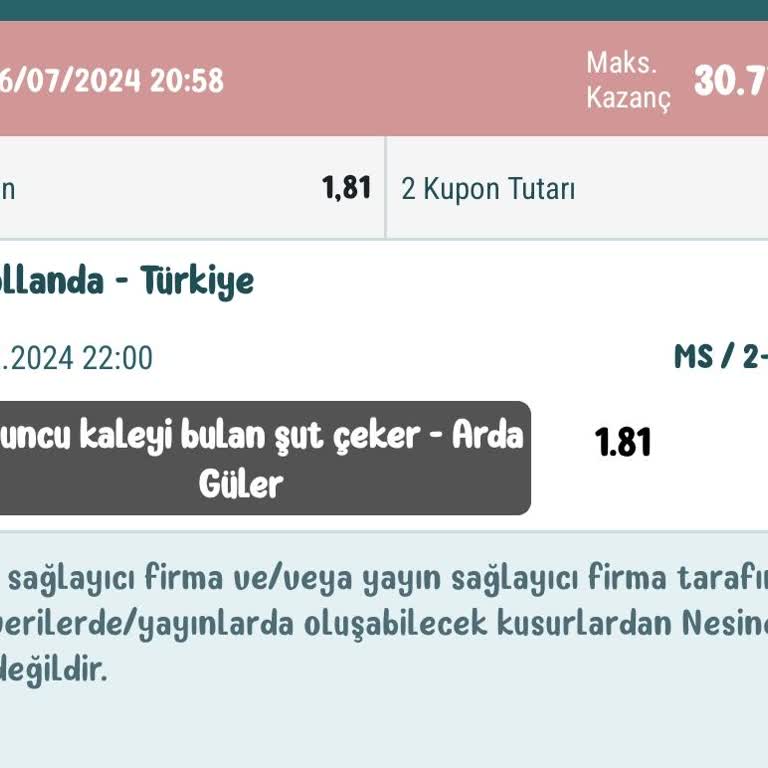 Nesine Dün Maçı İzlememiş