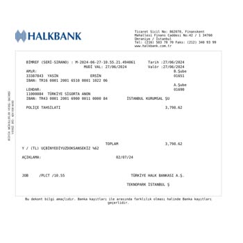 Halkbank Habersiz Sigorta Yapılması Ve Daimi Diye Diretilmesi Yardımcı Olunmama