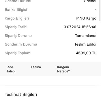 MNG Kargo Kargom Kayıp Şikayet Oluşturamıyorum