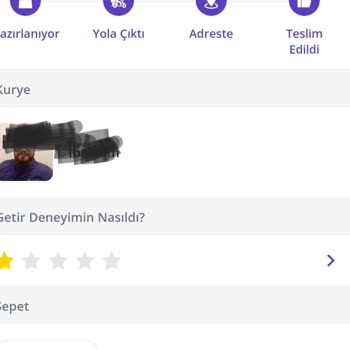 Getir Teslim Edilmeyen Sipariş