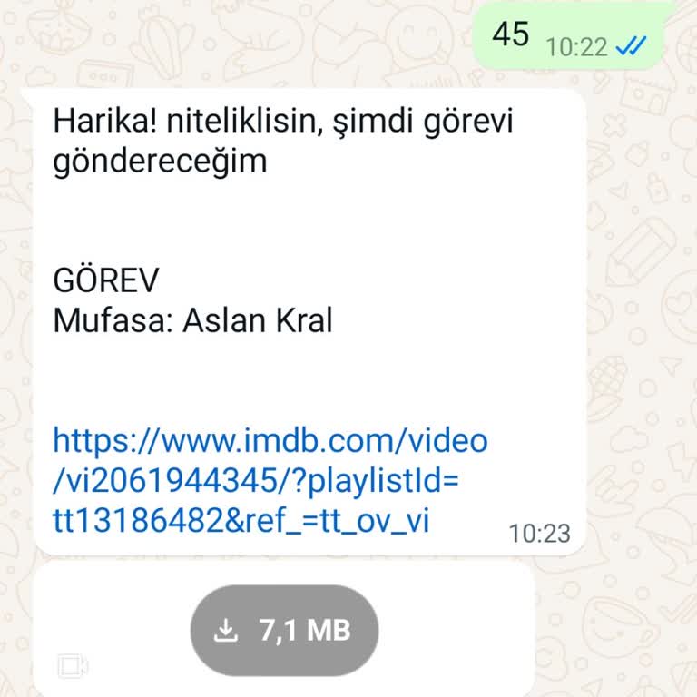 WhatsApp Üzerinden Gelen Şüpheli Mesaj