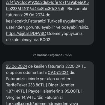 Turkcell Cayma Bedeli 0 Teyidi Verip 2200 TL Fatura Gönderiyor