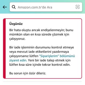 Amazon Pişmanlıktır, İade Kabul Etmiyor