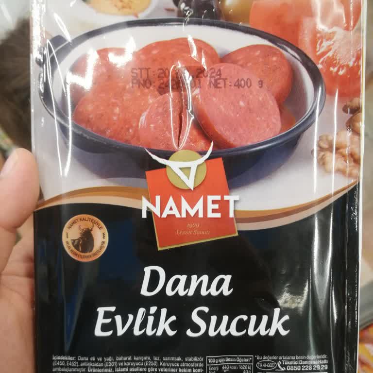 İşlem Tipi Yazmayan Ambalaja Sahip Namet Evlik Sucuk