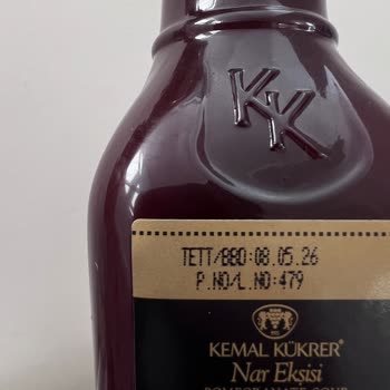 Kemal Kükrer Nar Ekşisi Tadı, Kıvam Ve Lezzet Bozuk Çıktı.