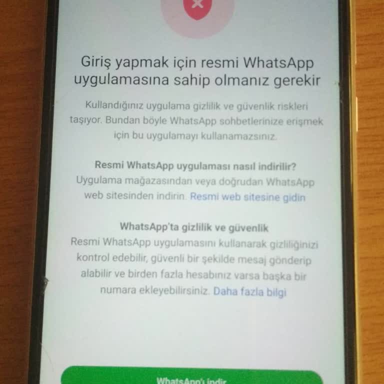 WhatsApp Cihaz Seçiyor. Kendi Numaramdan Cihazıma Engel Konuldu.