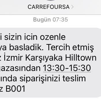 Carrefour SA Siparişimi İptal Etmişler Habersiz