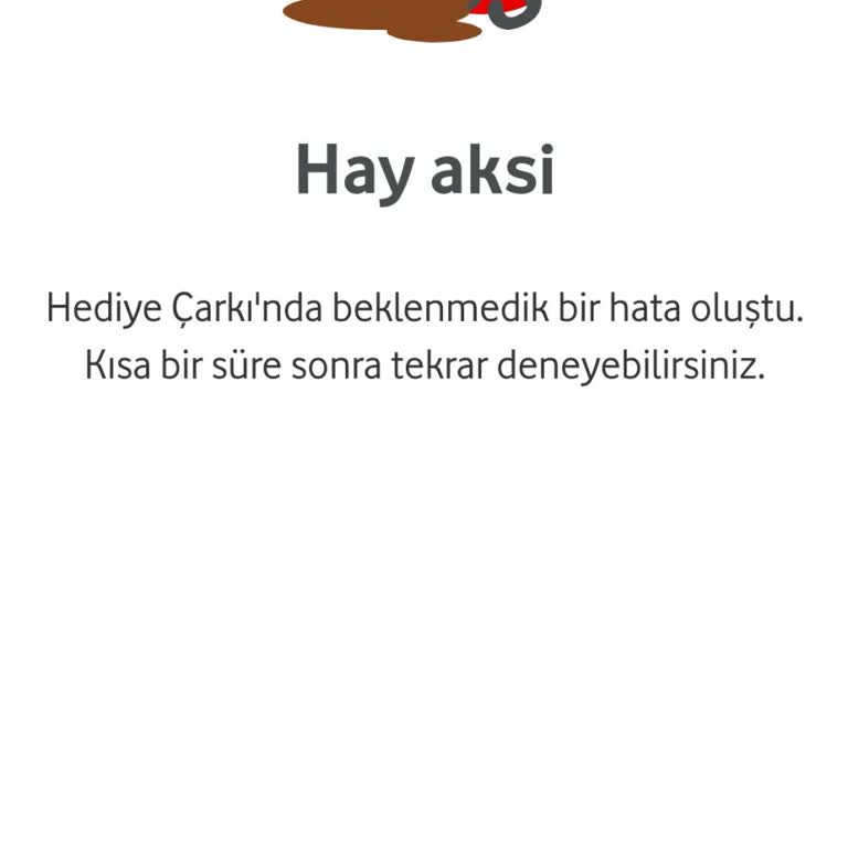 Vodafone Hediye Çarkını Çevirememe