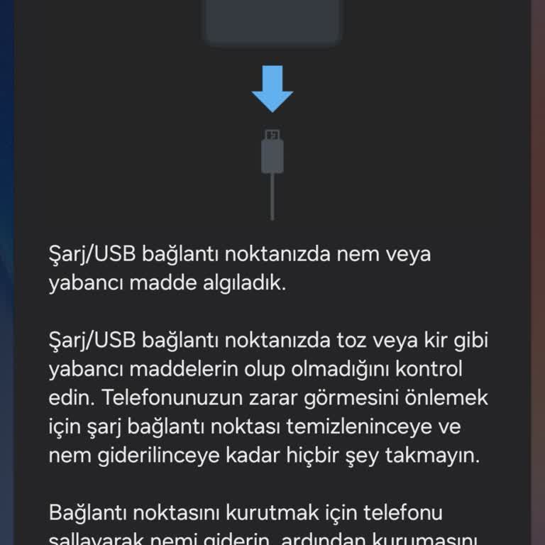 Samsung Nem Veya Yabancı Madde Algılandı Hatası