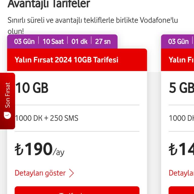 Vodafone Yüksek Fatura Fiyatları