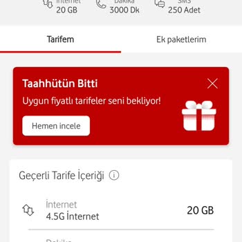 Vodafone Fiyat Farkı Ve Bana Uymayan Tarife Önerileri