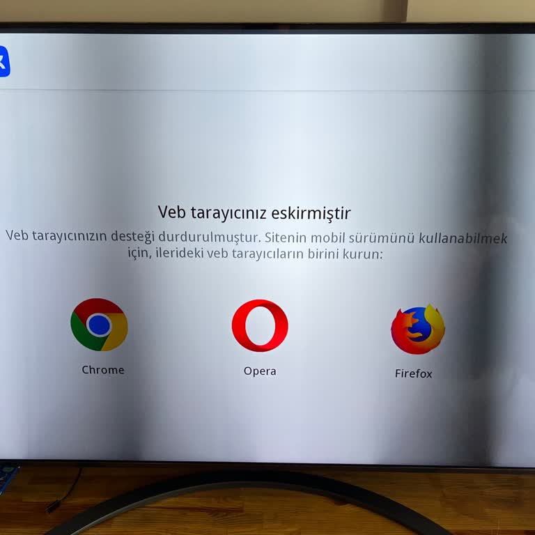 LG TV 65" Web Tarayıcısı Eskimiştir Hatası